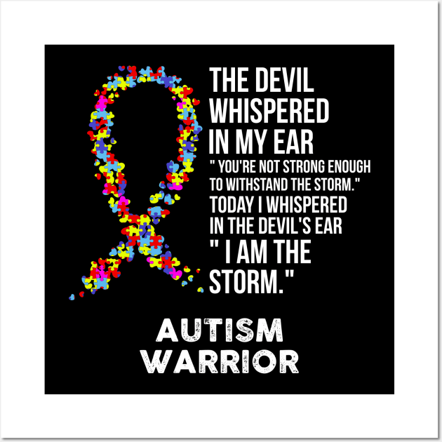 The Devil- Autism Awareness Support Ribbon Wall Art by HomerNewbergereq